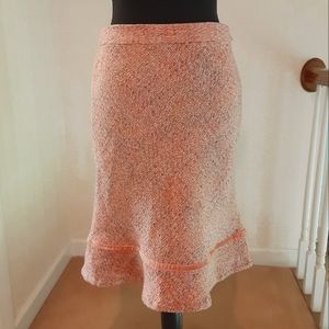 Gap Tweed Lined 38% Wool Pink Colorful Skirt